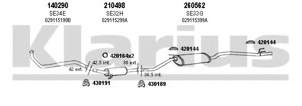 KLARIUS 790048E Exhaust System